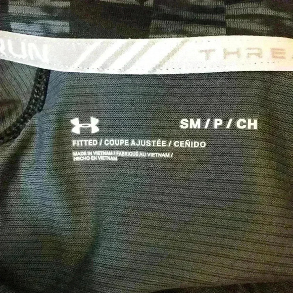 Under Armour Threadborne Run Fitted Half Zip Top Gray Black Color Block - Picture 5 of 7